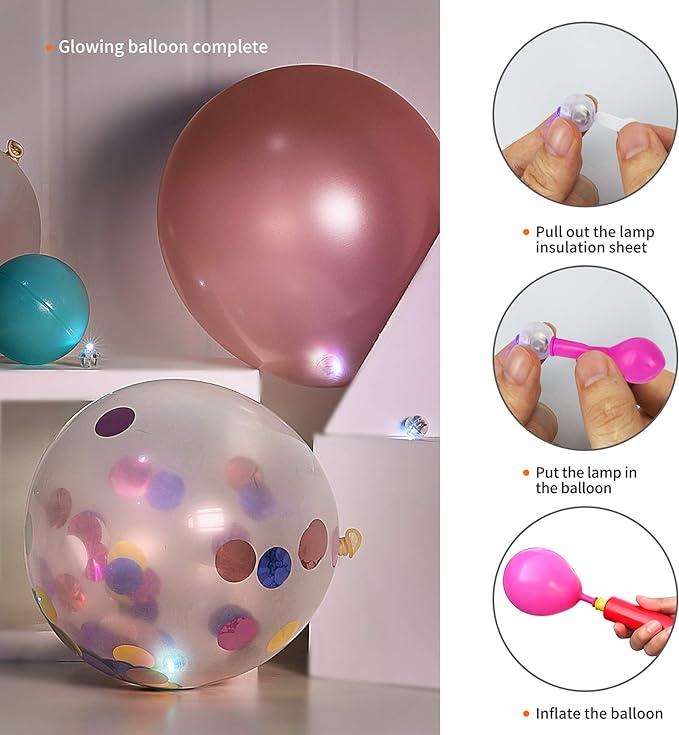 Aogist 100pcs Balloon Lights, Long Standby Time Waterproof Twinkle Mini Light - Image 4