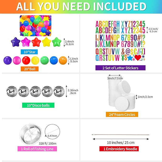 Giant Friendship Bracelet Garland Kit, DIY Birthday Banner - Image 2