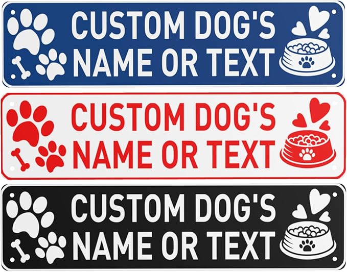 Custom Vintage Metal Sign Personalized Pet's Home Sign by Enjoy-yjl