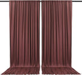 2 Panels Red Brown Backdrop Curtain, 10 x 7 Feet Background Curtains by Zankubom