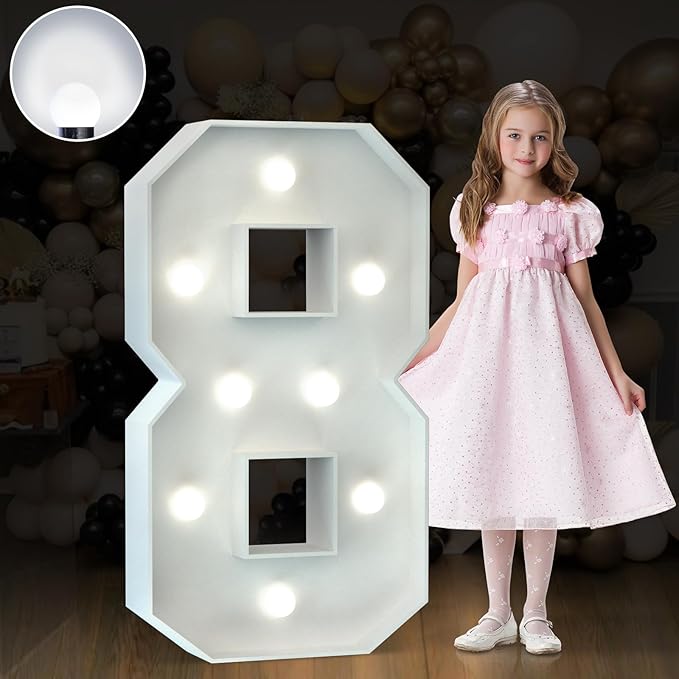 Marquee Numbers 3 Feet Tall Big Light Up Numbers 8th 18th 80th Happy Birthday by Letsmakeitimpressive