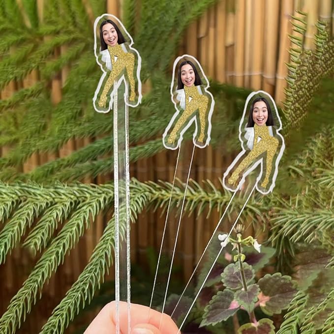 Custom 50 Pcs Double-Sided Wedding Stir Stick, Personalized Bride Face Dancers by FamiTrendz