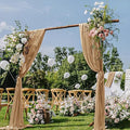 Nude Wedding Arch Draping Fabric 2 Panels 29" x 20 FT Coffee Drapes by DeZerlor