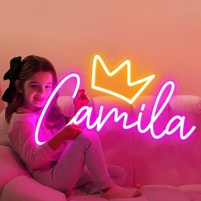 Custom Neon Signs, Large Custom Led Neon Name Sign by REBRANNEONSIGNMIRRORWHITLIGHT