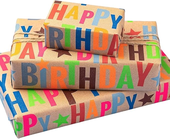 LaRibbons Birthday Wrapping Paper Roll by LaRibbons