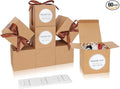 COTOPHER Small Gift Boxes 60 Pack 4x4x4 inches Brown Gift Boxes by COTOPHER