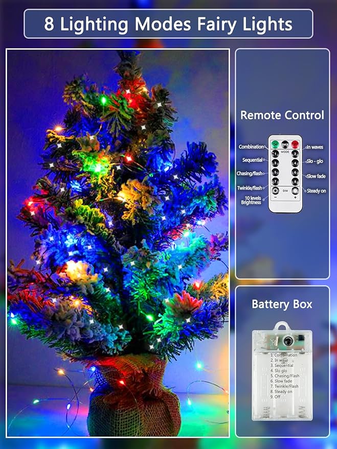 4 Pack Fairy Lights Battery Operated - Image 2