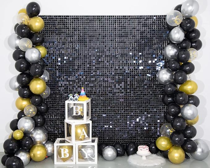 Kate Square Black Sequin Backdrop Panels - Image 3