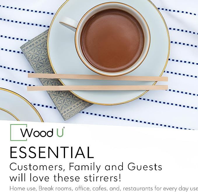 Premium 7" Wooden Coffee Stir Sticks - Image 6
