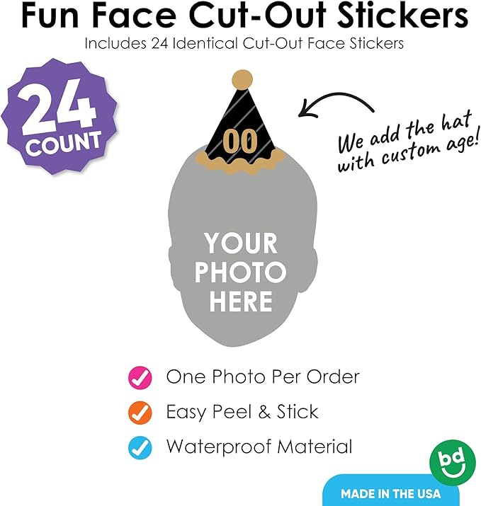 Big Dot of Happiness Custom Photo Adult Happy Birthday - Image 4