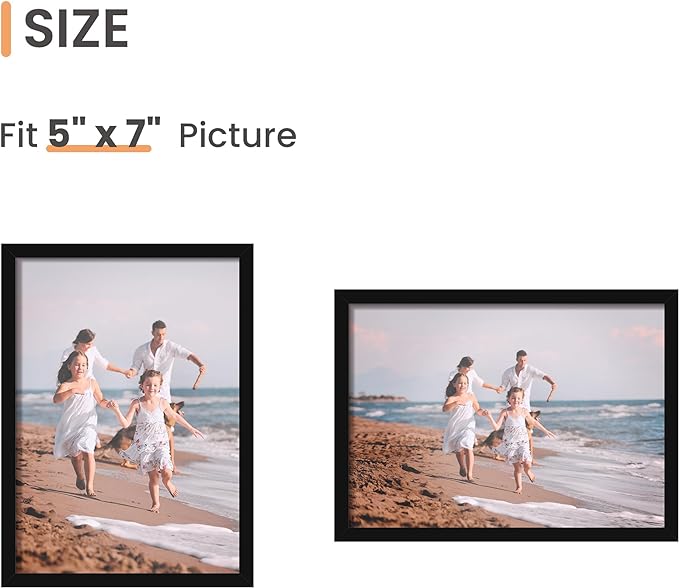 upsimples 5x7 Picture Frame Set of 3, Made of High Definition Glass - Image 4