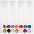 4 Pack White Foil Fringe Backdrop Curtains, Tinsel Streamers Birthday Party by Voircoloria