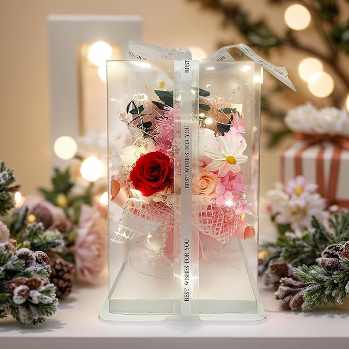 Preserved Flowers Bouquet Romantic Valentines Day Gift - Image 3