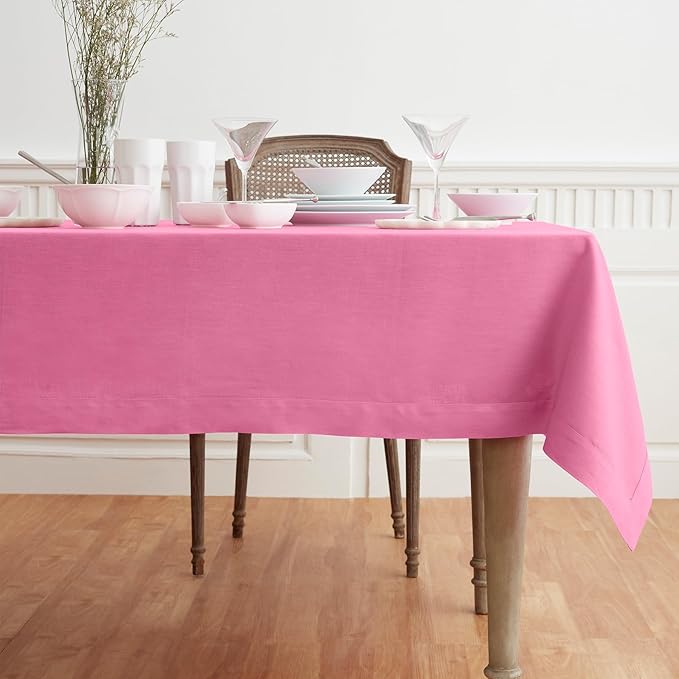 Solino Home Linen Tablecloth for Rectangle Tables 60 x 90 Inch - Image 4