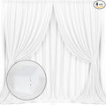 White Backdrop Curtain for Wedding Decor Holiday Party 4 Panels- White Wedding by MYSKYHOME
