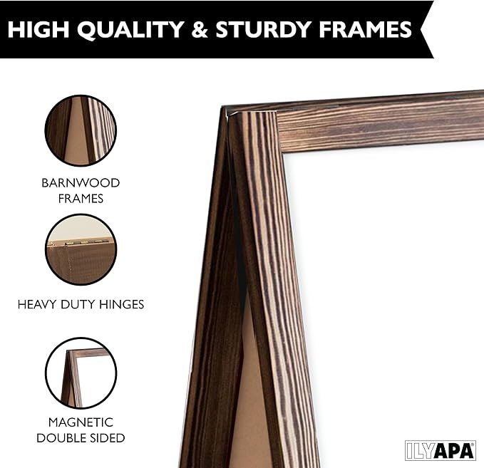 Ilyapa Wooden A-Frame Whiteboard Sign - Image 4