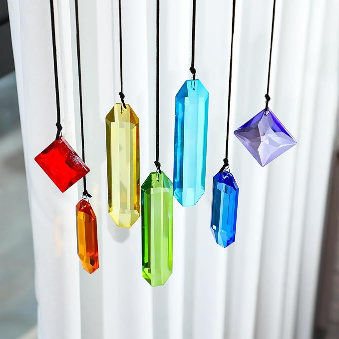 HDCRYSTALGIFTS 7pcs Prisms Crystal Suncatchers - Image 3