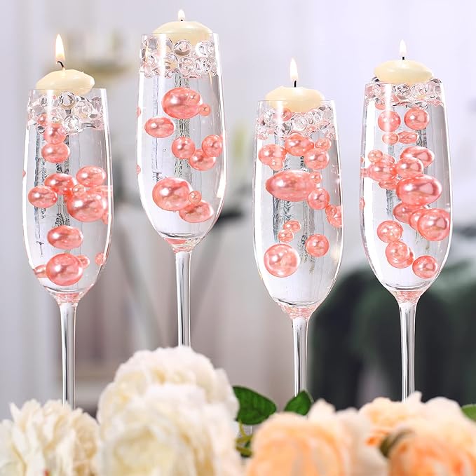 150 Pieces Vase Filler Faux Pearls Vase Makeup Beads No Hole Gloss Bead Mixed - Image 5