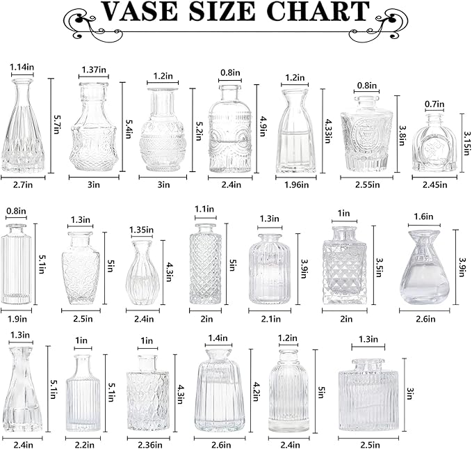 Glass Bud Vases -Set of 20 for Flowers, Small Clear Bud Vases in Bulk for - Image 7