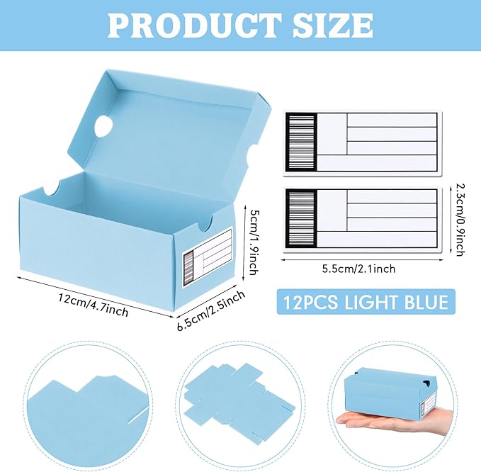12 Sets Mini Shoe Gifts Boxes for Party Favors 4.7 x 2.5 x 2 Inch Sports Mini - Image 2
