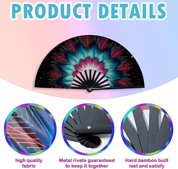 Boots on The Ground Fan, Large Folding Hand Fan - Image 5