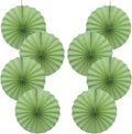 Green Hanging Paper Fans, 30 Color, DIY Set, Light Green, Military Theme by BARTHEW