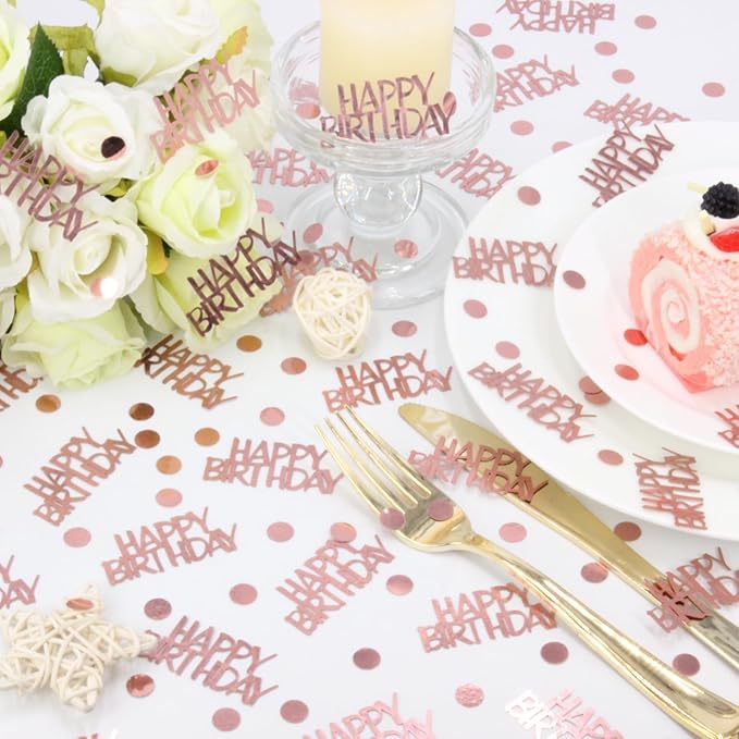 Rose Gold Birthday Confetti - Image 5