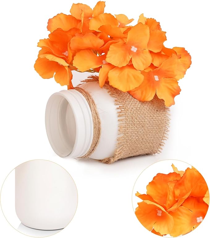 Fall Decor for Home, Autumn Themed Mason Jars Centerpiece Decorations - Image 2