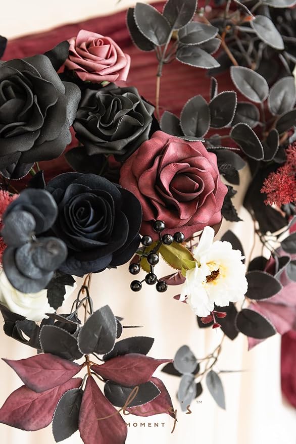 Ling's Moment Flower Garland - 6FT Eucalyptus & Rose - Sweetheart Table Decor - Image 7