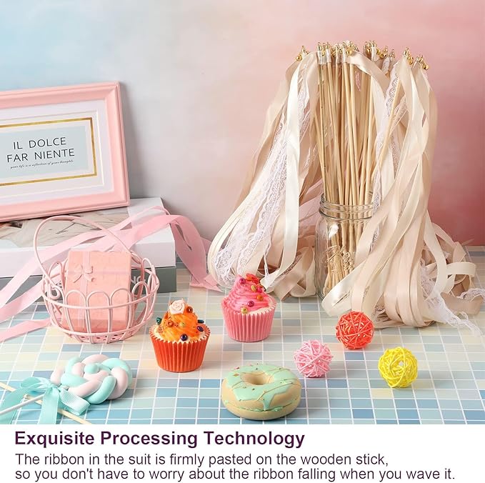 Sumind 40 Pieces Ribbon Wedding Streamers - Image 4