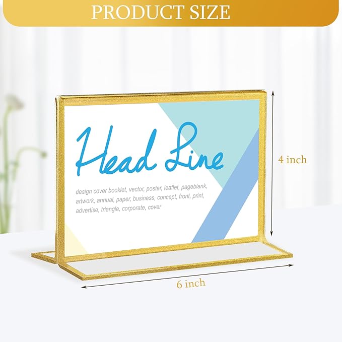 Hoteam 24 Pack 6 x 4 Clear Acrylic Sign Holder - Image 2