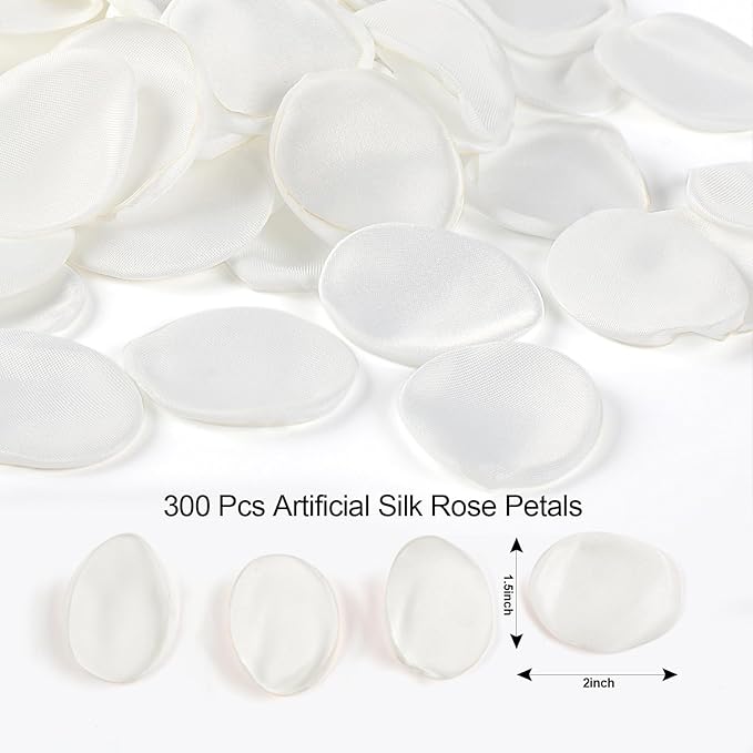 300pcs Silk Rose Petals Ivory - Image 5