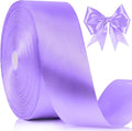 NESCCI 100 Yards Ribbon, 1-1/2 Inch Light Purple Satin Ribbon, Single Face by NESCCI