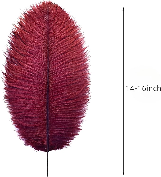 Ballinger Burgundy Large Ostrich Feathers - Image 4