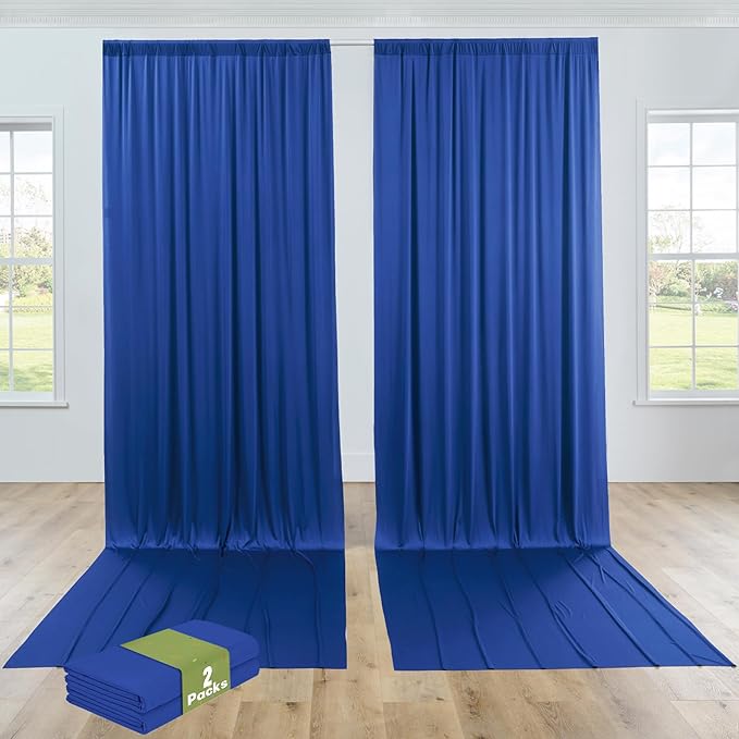 PartyVillage 10ft×15ft Royal Blue Backdrop Curtain - Image 2