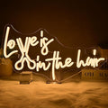 Wanxing LED Neon Sign for Wall Decor, Love is in the Hair Neon Light, USB by Wanxing