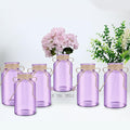 Vintage Glass Flower Vase，6 Pack Farmhouse Purple Glass Centerpiece Vases Mason by LEYIQUCHAMPAGNEWINEGLASSES