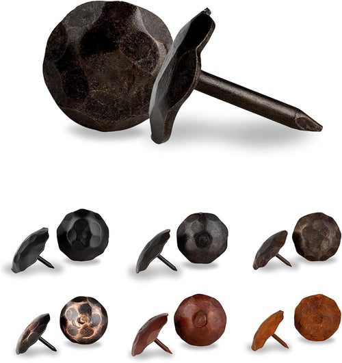 10 Pack 0.75" Round Head Iron Clavos Decorative Nails – Sealed Unfinished – by BorderlandRusticHardware