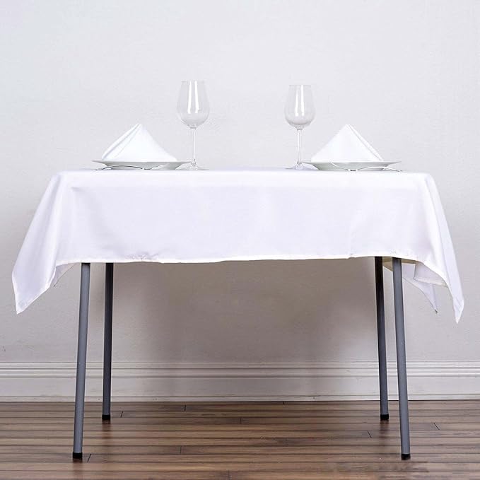 Efavormart 54x54 White Wholesale Linens Seamless Polyester Square Linen - Image 2