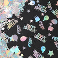 Happy Birthday Confetti for Table Iridescent Balloon Star Shaped Table Scatter by Vofrise