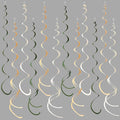 36Pcs Sage Green Hanging Swirl Decoration Olive Green Tan Brown Cream Neutral by pinkblume