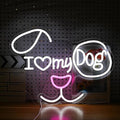 I Love My Dog Neon Sign for Wall Decor Funny Dog Neon Light Powered by USB by LISIGNVE