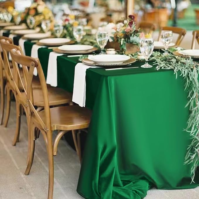12 Pack Green Tablecloths for Rectangle Tables 60 x 126 Inch Polyester - Image 8