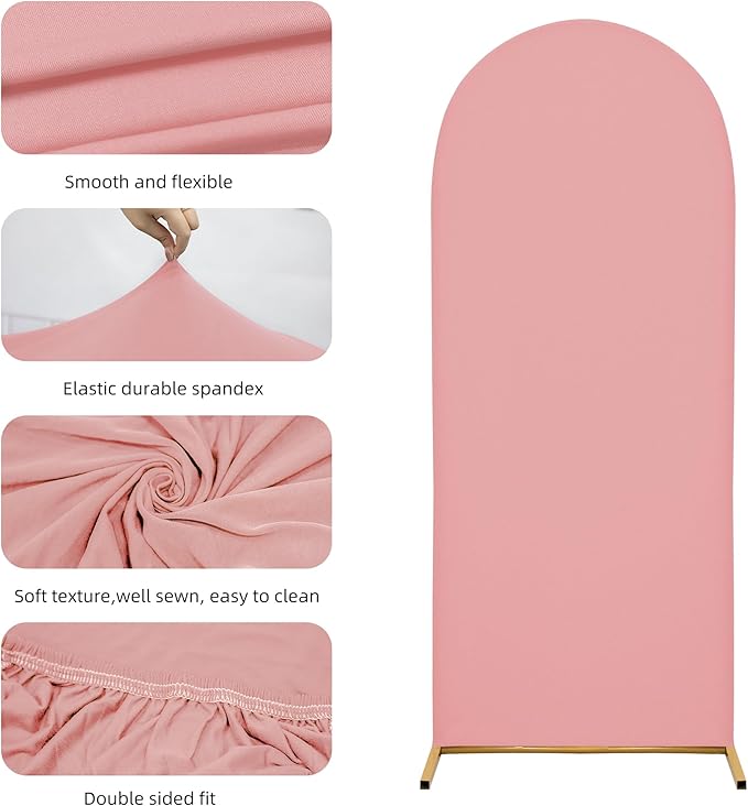 Wedding Arch Covers Arch Backdrop Cover Arch Stand Covers 7.2FT 6.6FT 6FT Set - Image 5