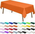 PARTY ULYJA Orange Plastic Tablecloths 2 Pack Disposable Table Covers 54 x 108 by PartyUlyja