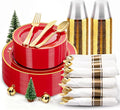 175 Pieces Christmas Plastic Plates by WDF