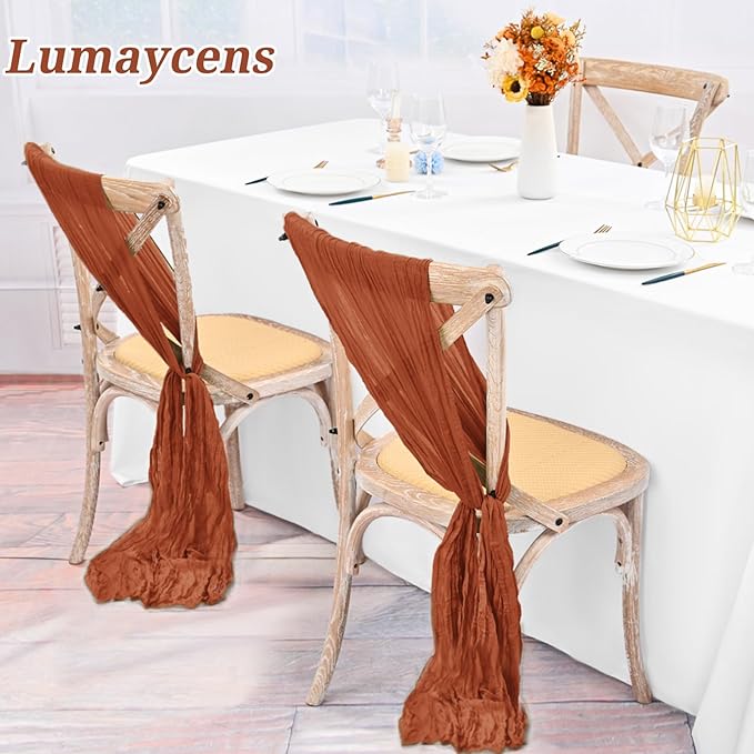 50 Pcs Cheesecloth Aisle Decorations Sashes - Image 5