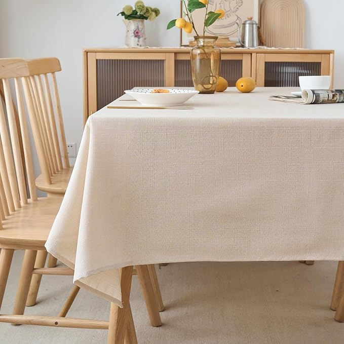NLMUVW Linen Tablecloth for Rectangle Table 8ft by NLMUVW