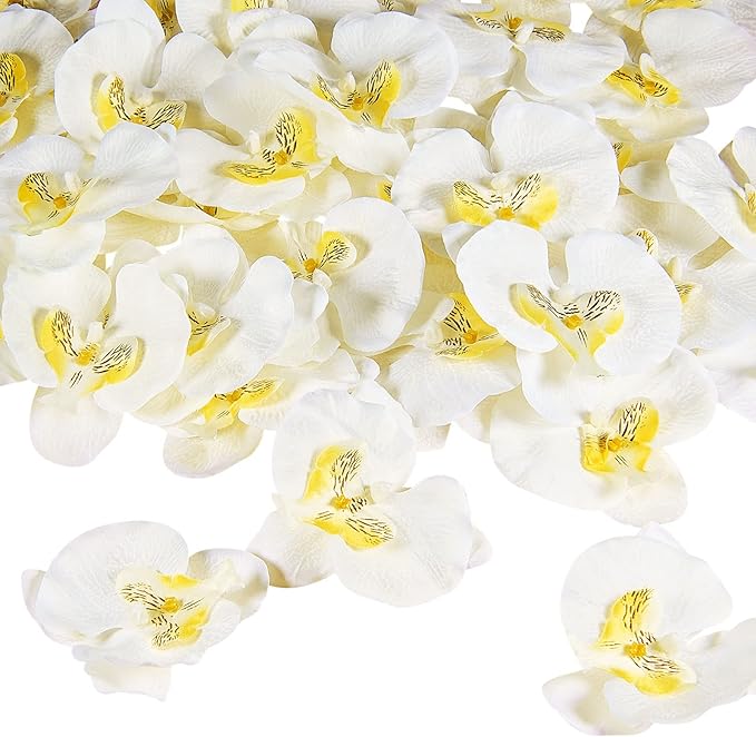 40 Pieces Orchid Petals Artificial Decorations Wedding Party Orchids Heads by Luinabio