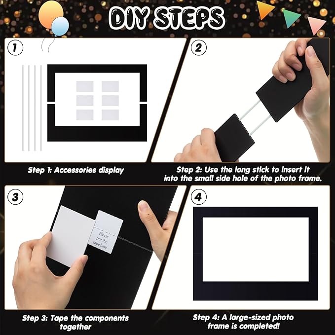 32 x 24 Inch Large Blank DIY Photo Booth Props Picture Frame Party Frame DIY - Image 3